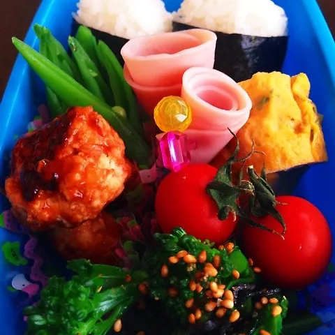 三歳児大食い息子の山芋バーグ弁当|山田 奈味　Instagram ＊nmymd369さん