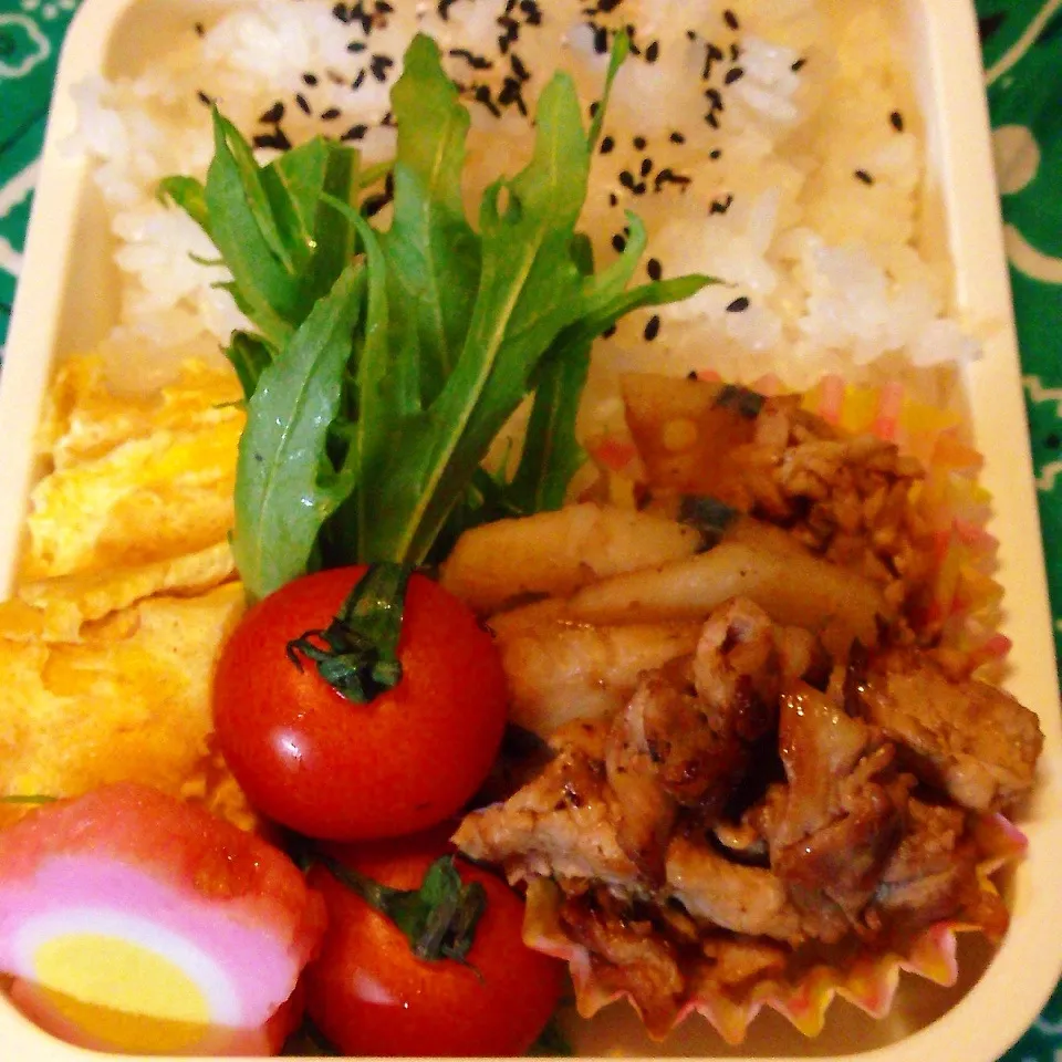 蓮根と豚肉のキンピラ弁当|山田 奈味　Instagram ＊nmymd369さん