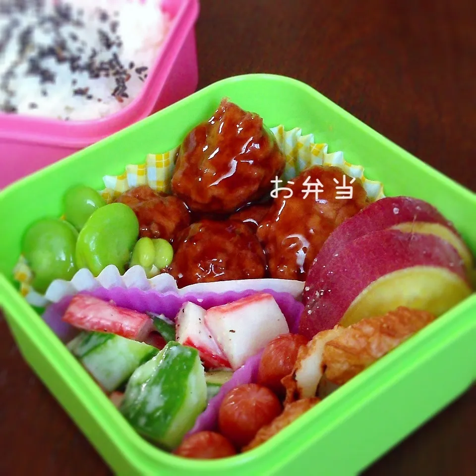 Snapdishの料理写真:肉団子弁当|山田 奈味　Instagram ＊nmymd369さん