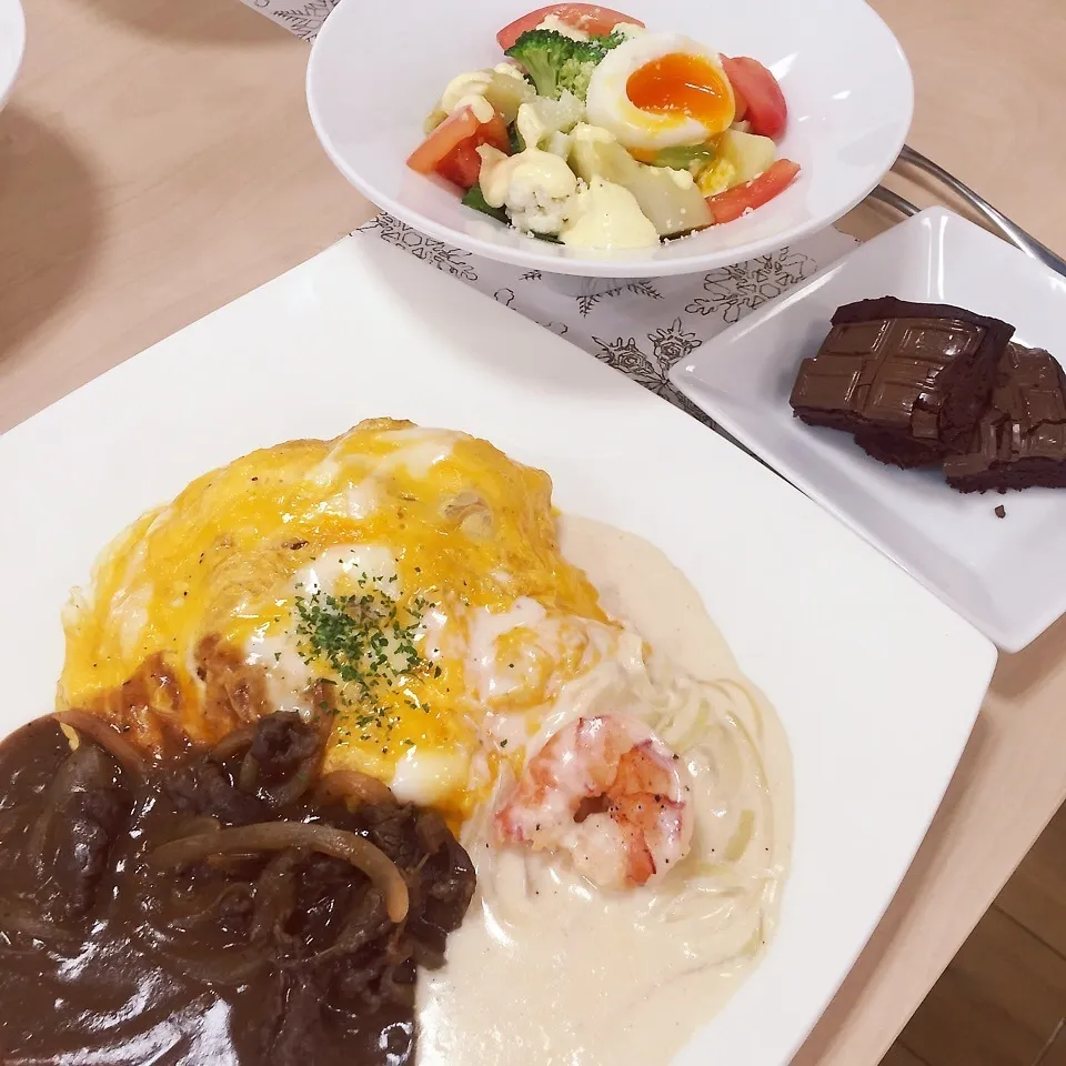 Snapdishの料理写真:ふわふわオムライス♡|りえさん