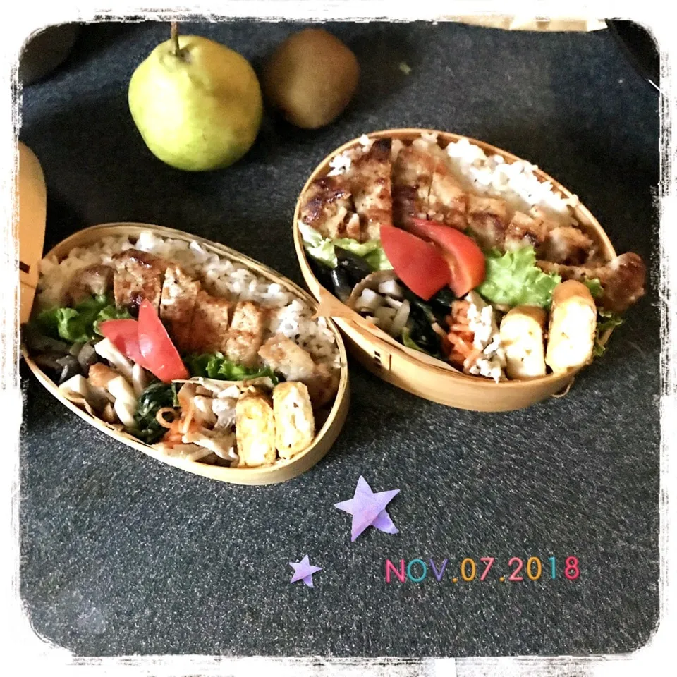 11/7 ☺︎☺︎ 豚ロース塩麹ソテー弁当☆|jon2さん