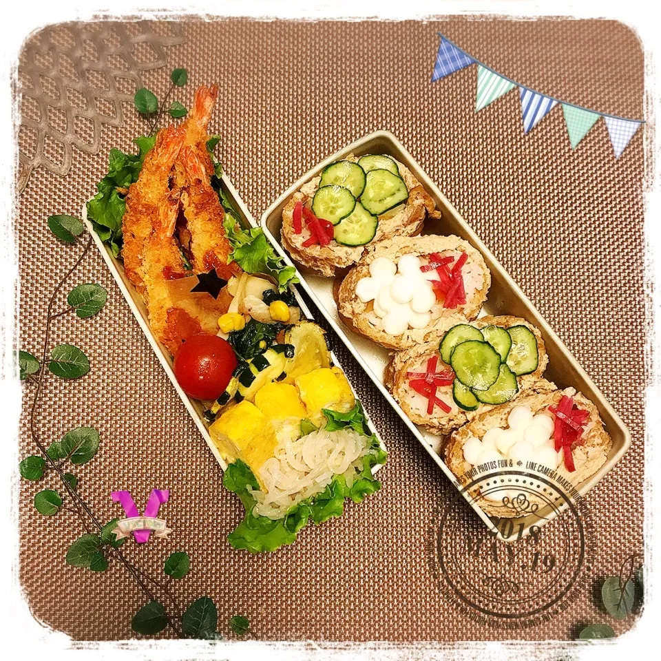 5/19 ☺︎ 体育祭🎌五目稲荷弁当☆|jon2さん