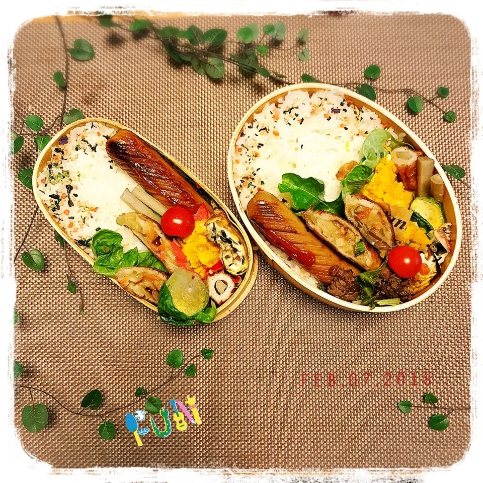 2/7 ☺︎☺︎ 春巻き🍀フランクフルト弁当☆|jon2さん