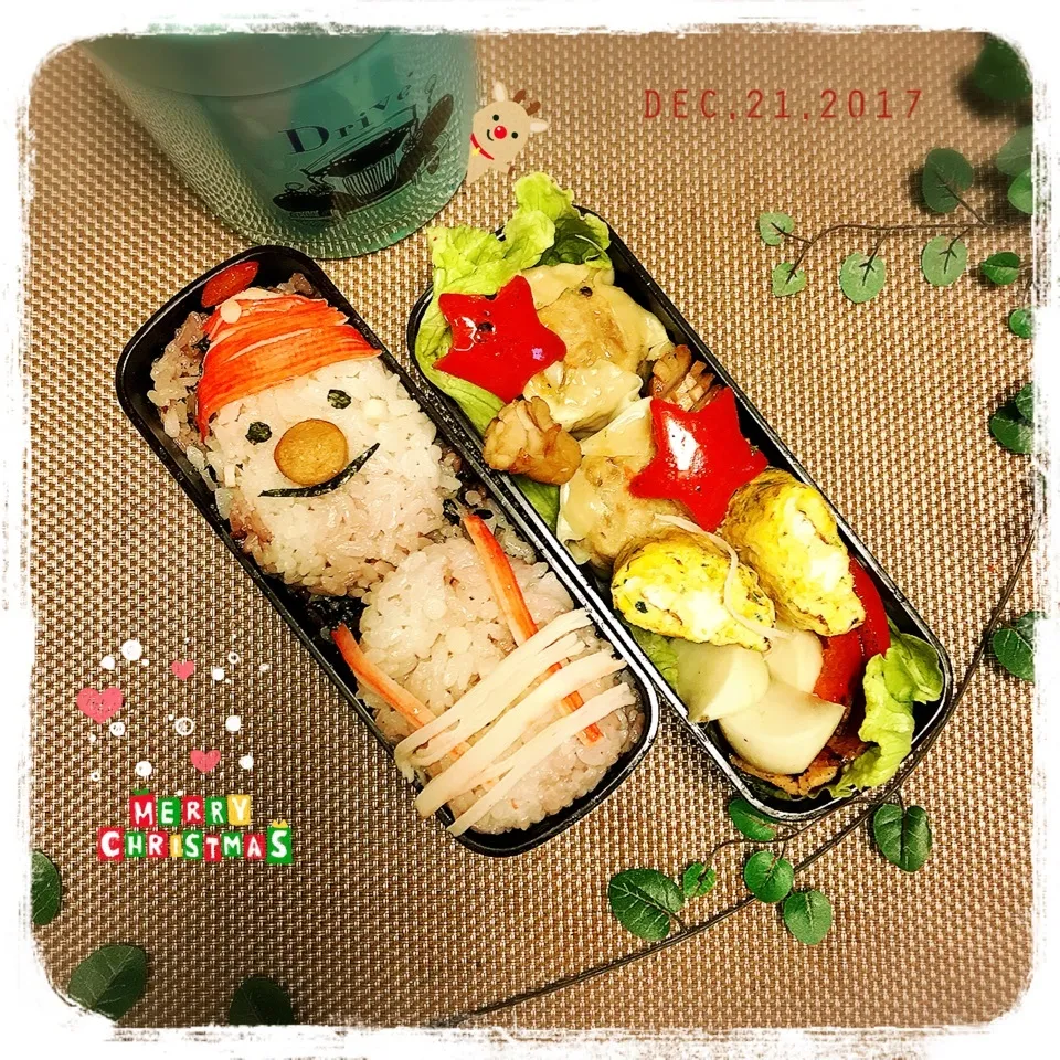 12/21 ☺︎ 麻婆豆腐🍄準備不足のサンタさん弁当🎄♪|jon2さん