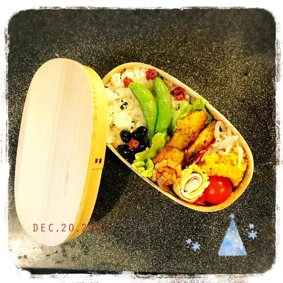 12/20 ☺︎ チキンフライカレー風味🐤ラス2✨弁当♪|jon2さん