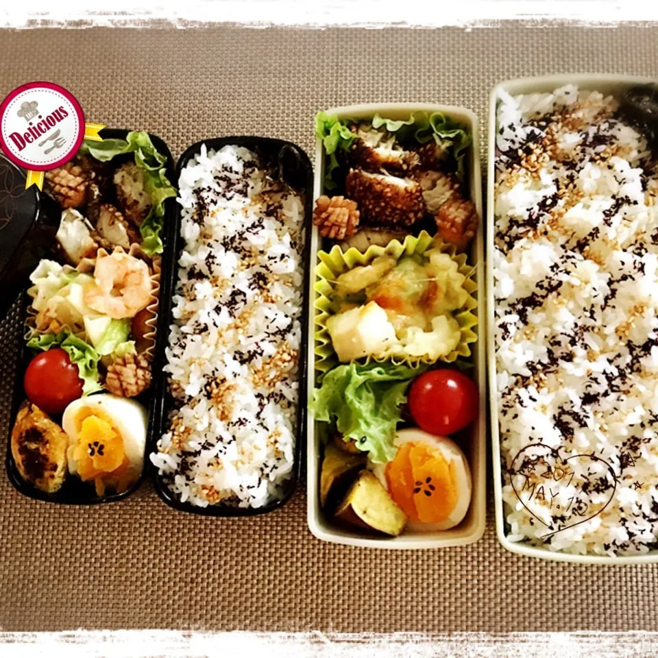 5/10 ☺︎☺︎カジキごま立田揚🐟新キャベグラタン弁当♪|jon2さん