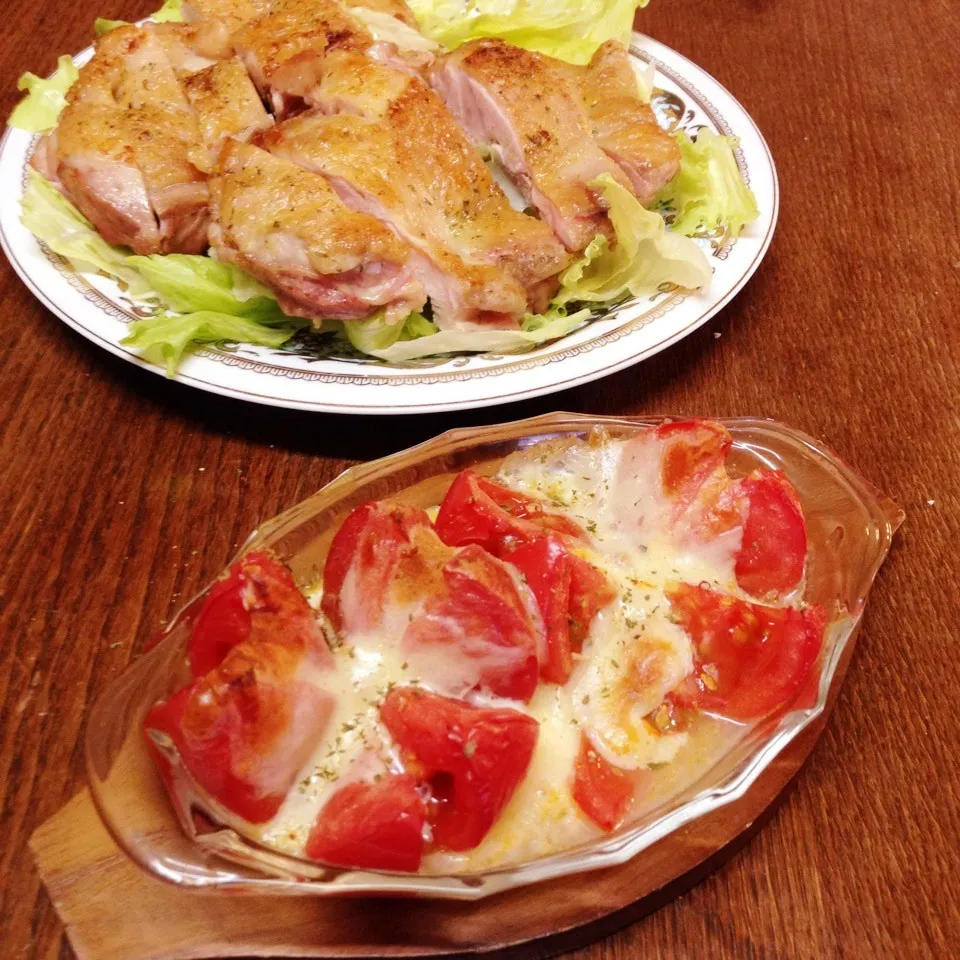 Snapdishの料理写真:🍅まるごとトマトのチーズ焼き🍅|henryさん