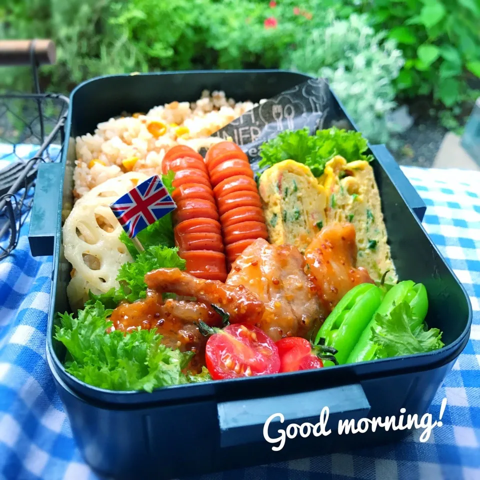 Snapdishの料理写真:高校生息子弁当♡ からびーさんランチ|shakuyaku33443344さん