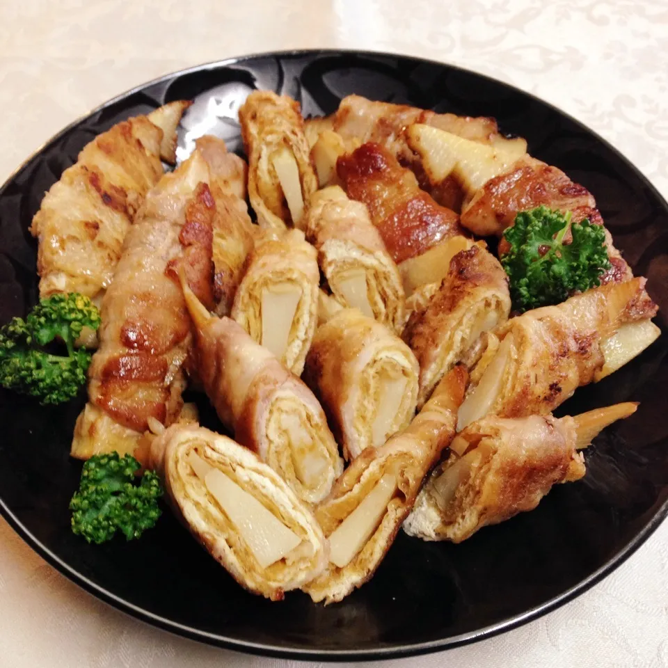 ＊筍 油揚げ 豚バラスライス巻き＊|henryさん