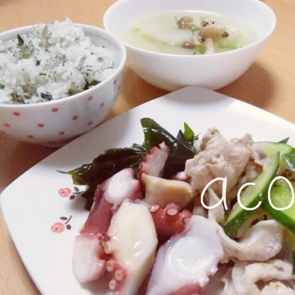 冷しゃぶ定食|acoさん