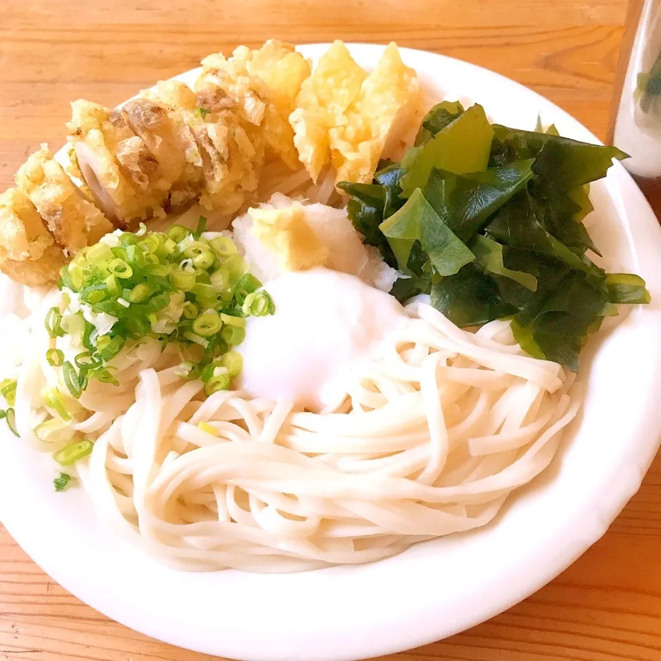 おろしぶっかけうどん イカ天ちくわ天温玉のせ|Ruotoさん