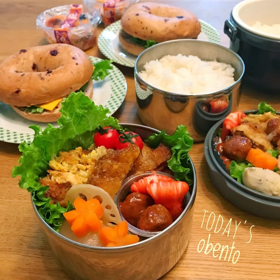 高校生息子のお弁当🍙 カツとじ|shakuyaku33443344さん