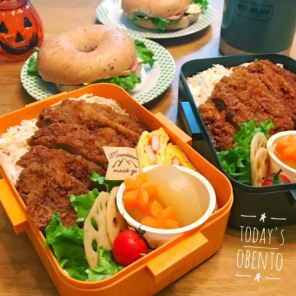 Snapdishの料理写真:高校生息子のお弁当 ソースカツ丼|shakuyaku33443344さん