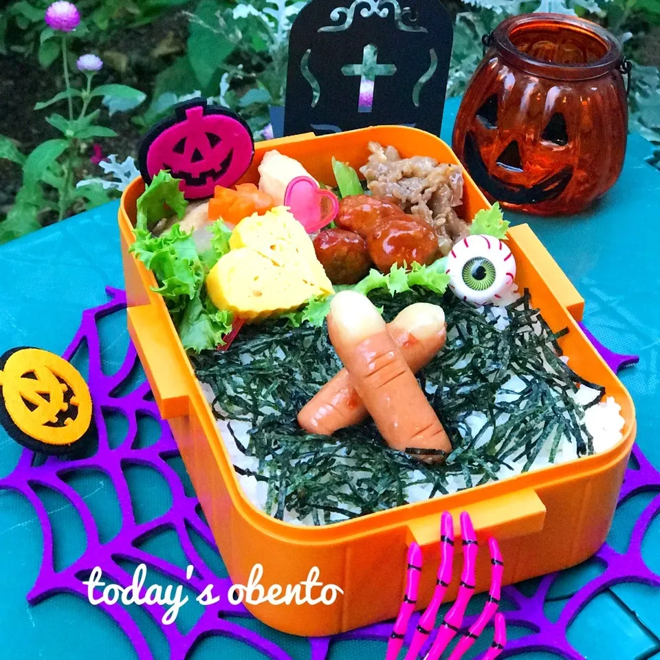 ハロウィン🎃👻弁当 指チョッキン|shakuyaku33443344さん