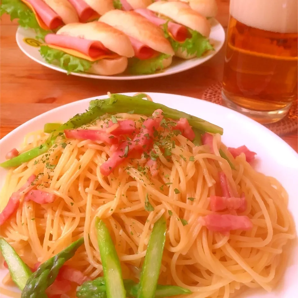 アスパラガスとベーコンのパスタ|Ruotoさん