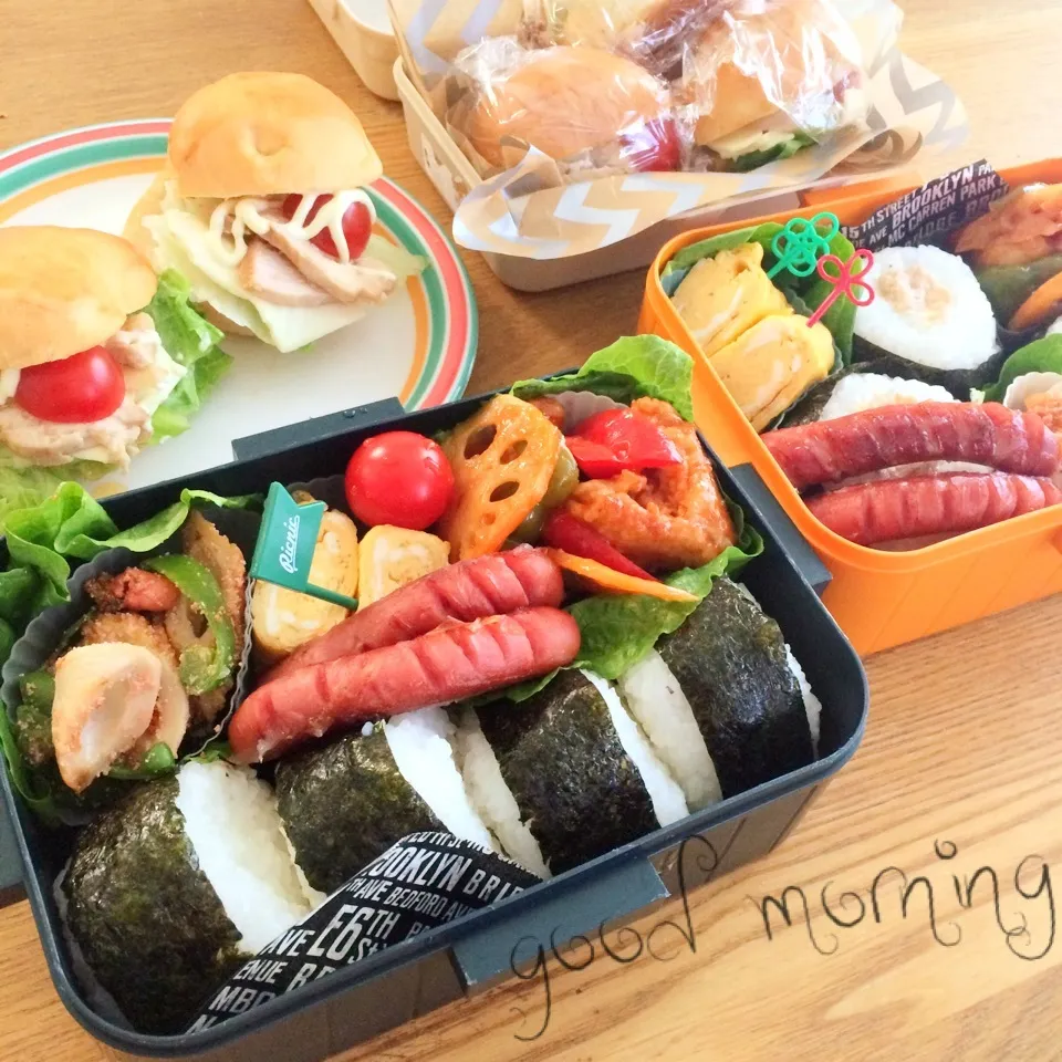 二人の高校生息子のお弁当🍙|shakuyaku33443344さん