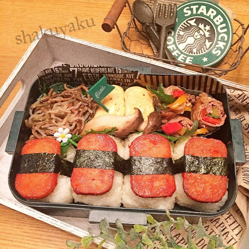 Snapdishの料理写真:高2息子弁当❤︎なんちゃってスパム|shakuyaku33443344さん