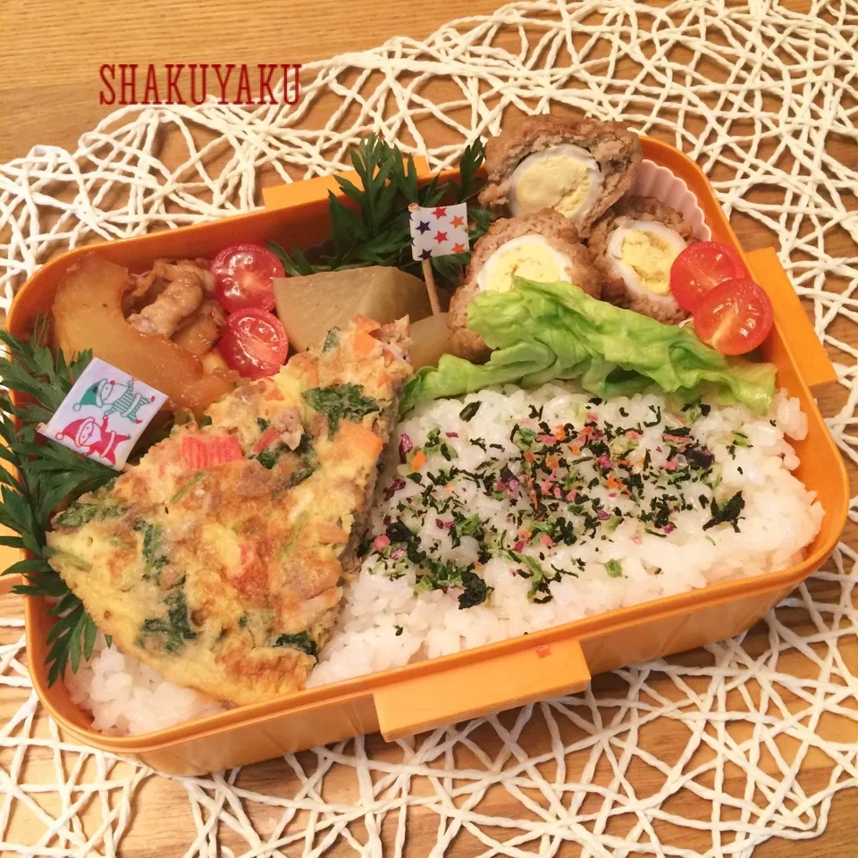 Snapdishの料理写真:高1息子弁当♡|shakuyaku33443344さん