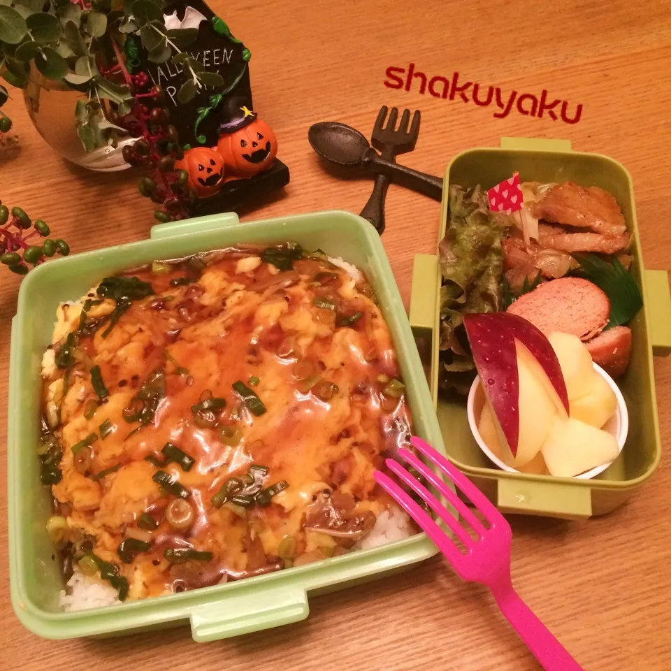 Snapdishの料理写真:高1息子弁当♡天津飯丼|shakuyaku33443344さん