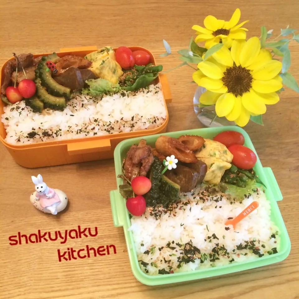 Snapdishの料理写真:高1高2息子弁当♡|shakuyaku33443344さん