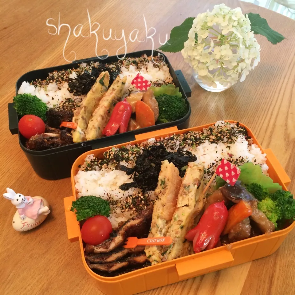 Snapdishの料理写真:高1高2息子弁当♡中華|shakuyaku33443344さん