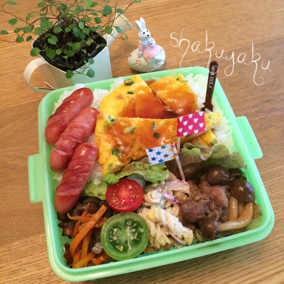 Snapdishの料理写真:高1 息子弁当♡ 天津丼|shakuyaku33443344さん