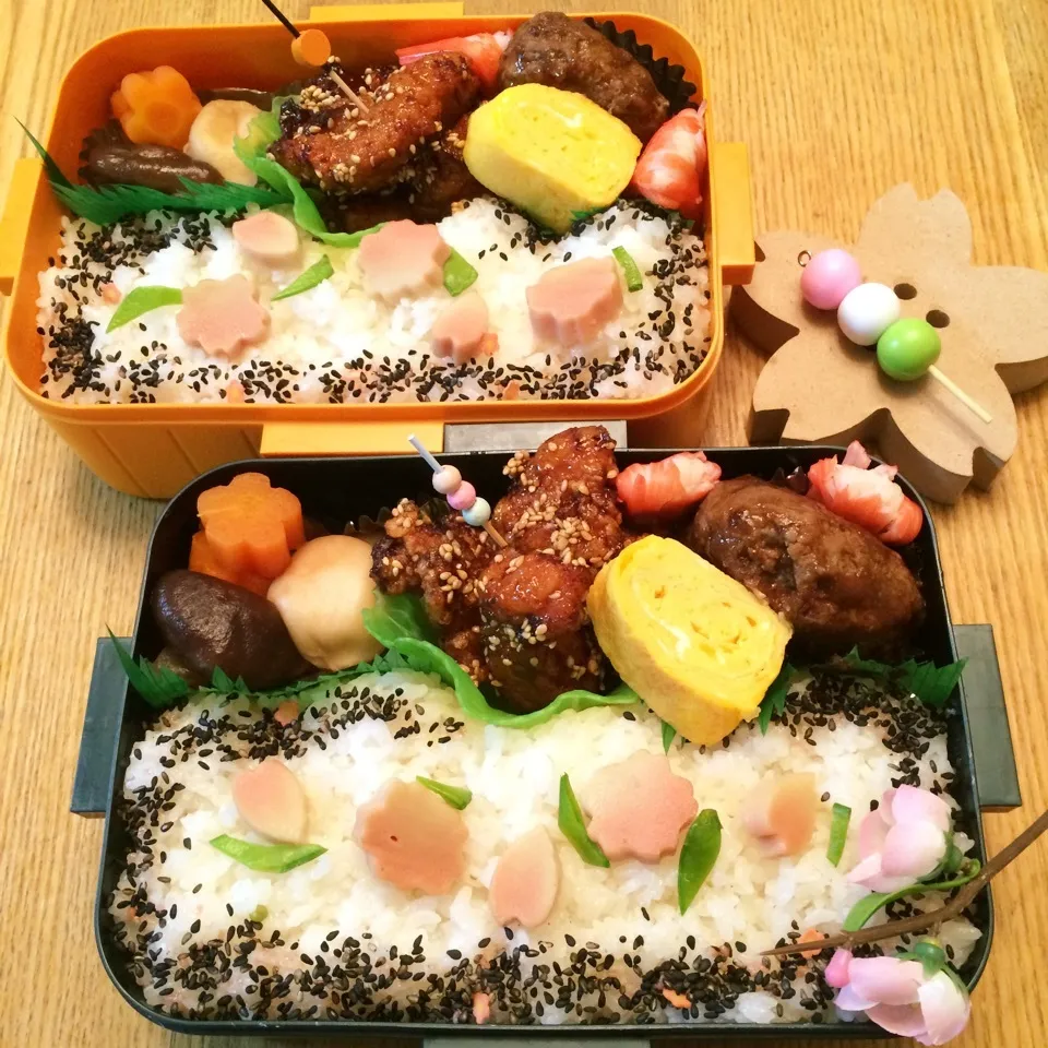 Snapdishの料理写真:高1中3息子弁当♡|shakuyaku33443344さん