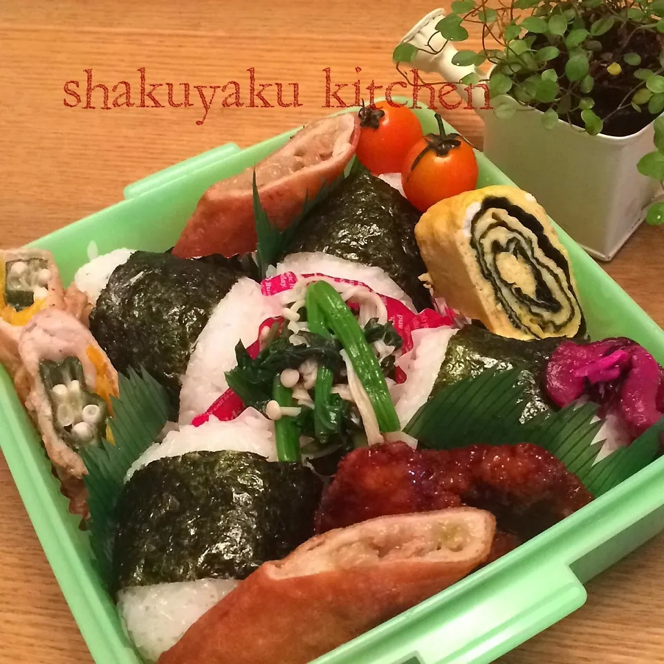 おにぎり弁当☆彡中3息子弁当|shakuyaku33443344さん