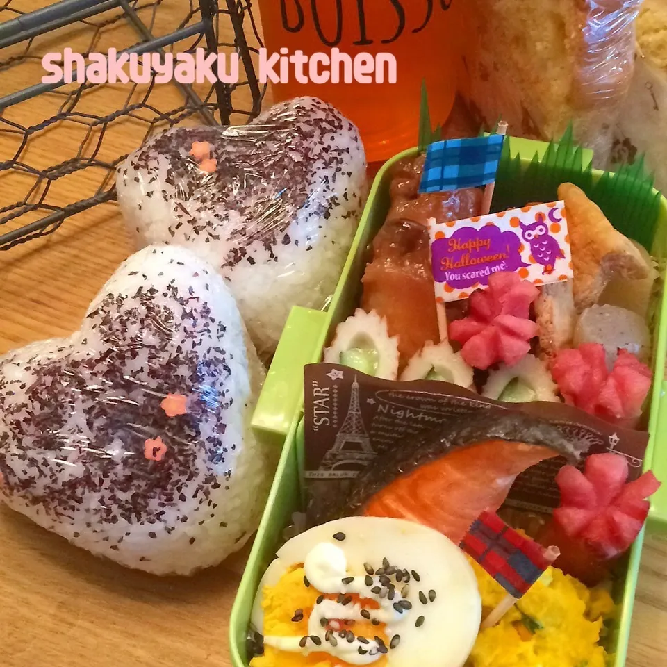 Snapdishの料理写真:今日のお弁当☆彡 ♡のでおにぎりと|shakuyaku33443344さん