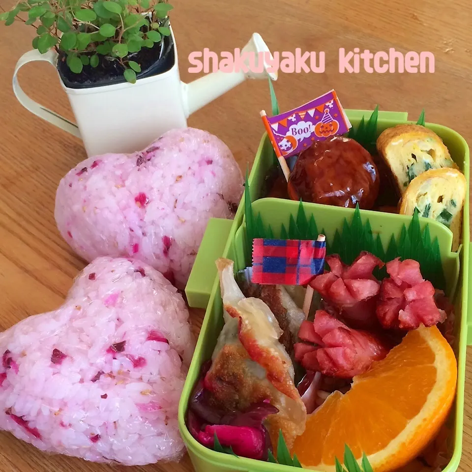 ハートのおにぎり☆彡今日のお弁当②|shakuyaku33443344さん