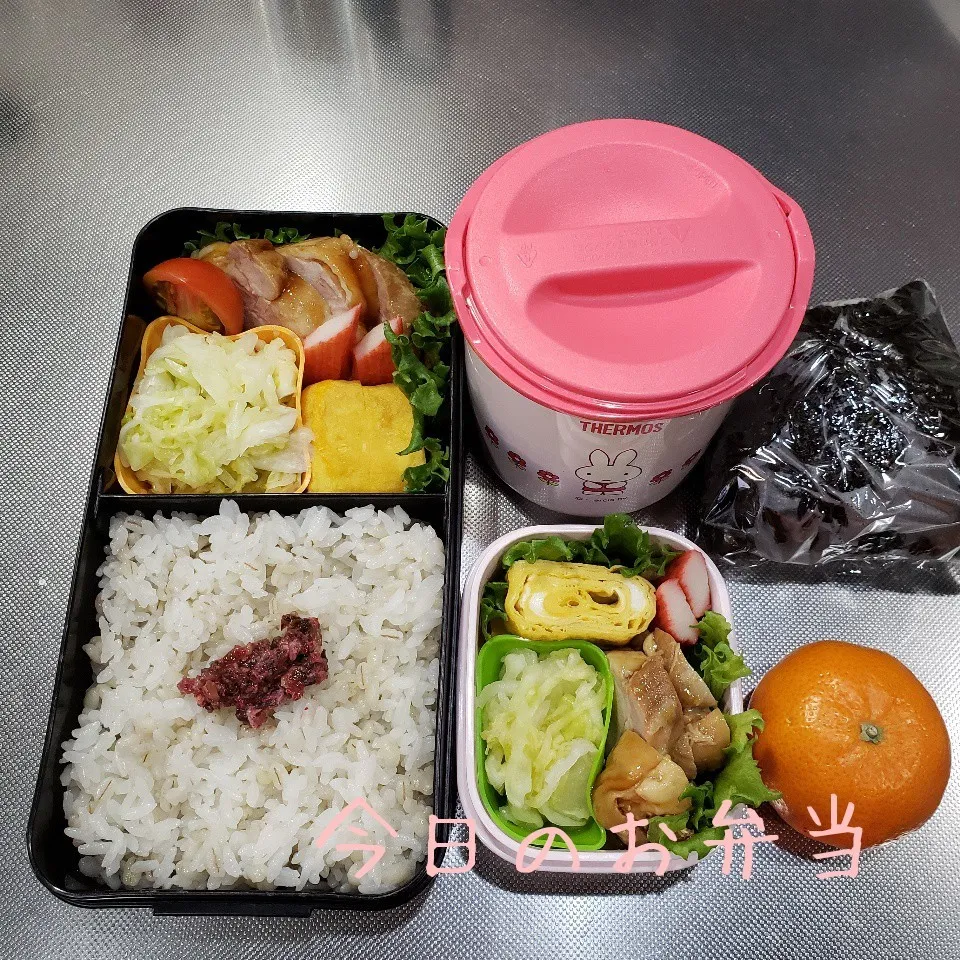 今日のお弁当 パパ&中学生娘ちゃん(*^^*)|sakuhimaさん