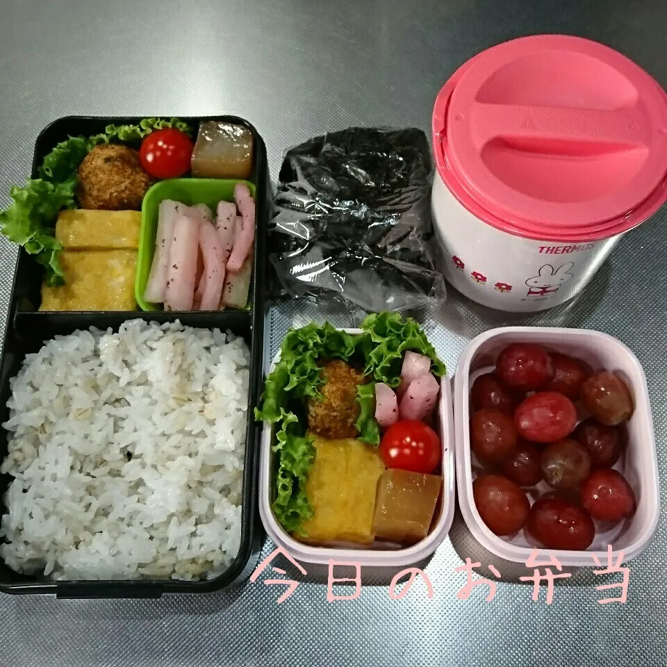 今日のお弁当 パパ&中学生娘ちゃん(*^^*)|sakuhimaさん