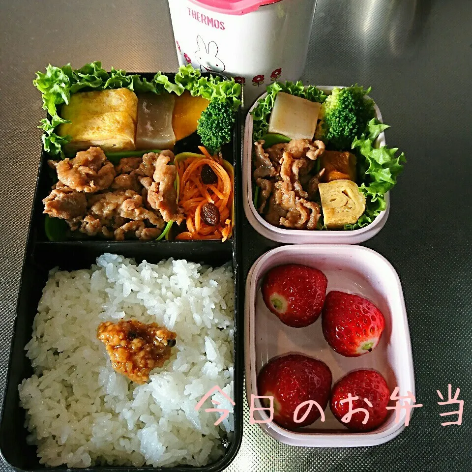 今日のお弁当 パパ&中学生娘ちゃん(*^^*)|sakuhimaさん