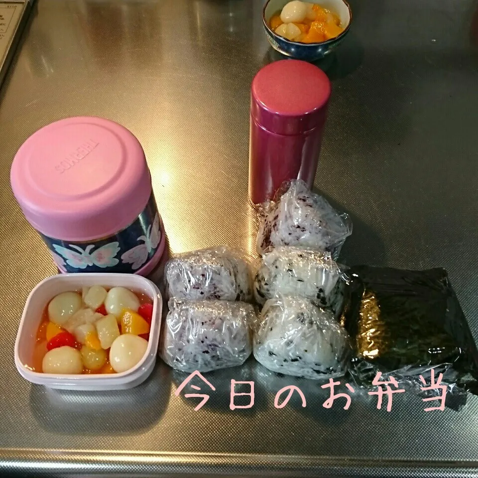 Snapdishの料理写真:今日のお弁当 パパ&中学生娘ちゃん(*^^*)|sakuhimaさん