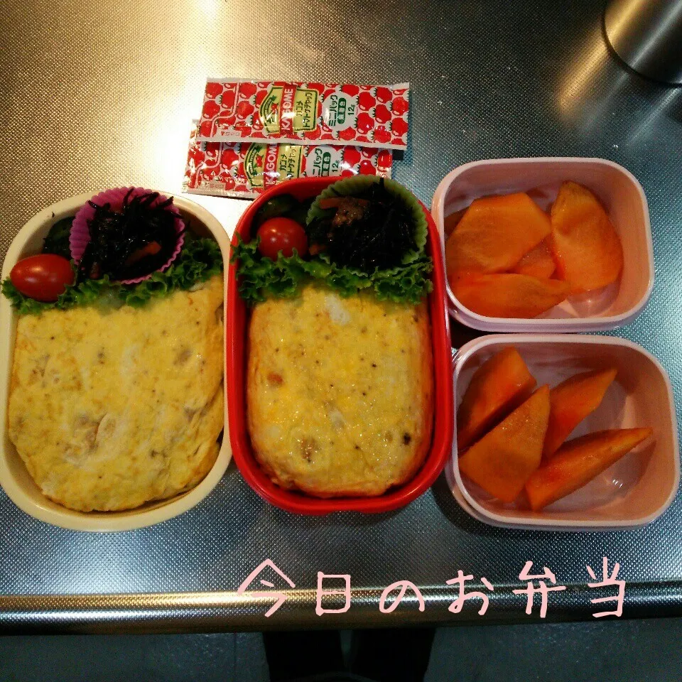 今日のお弁当 高校生娘ちゃん&中学生娘ちゃん(*^^*)|sakuhimaさん