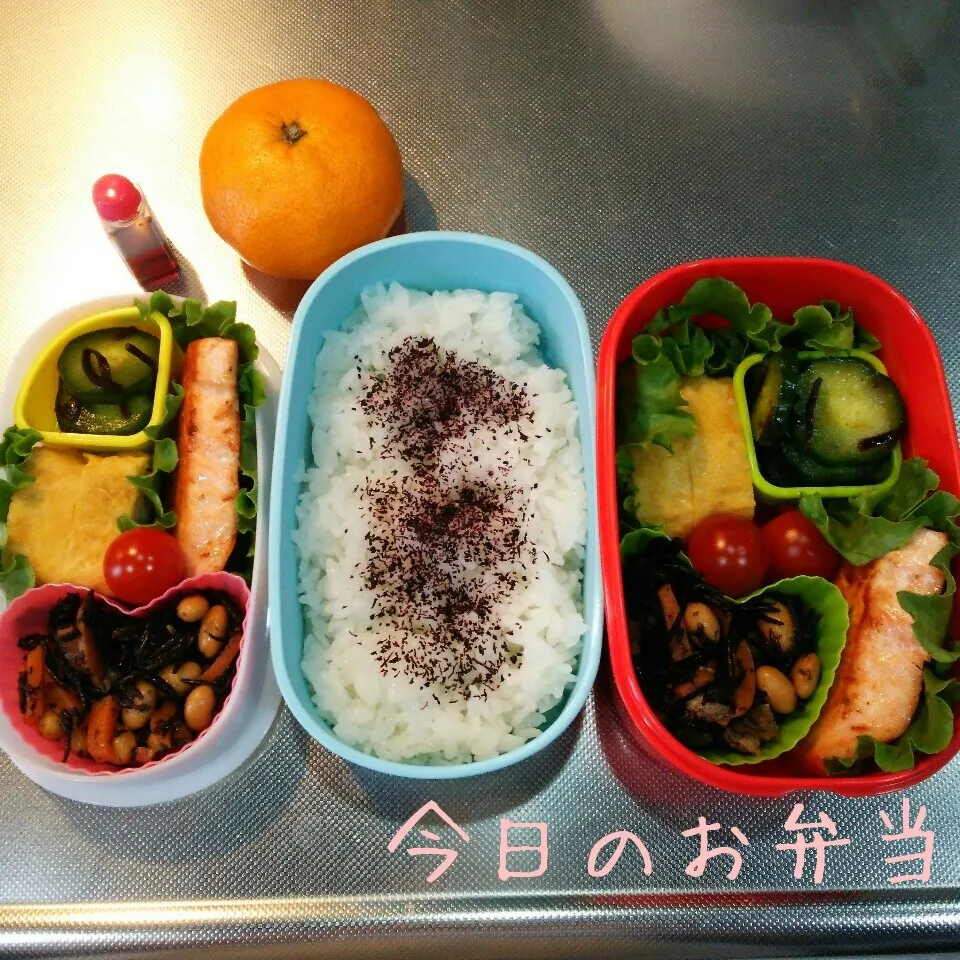 今日のお弁当 パパ&高校生娘ちゃん(*^^*)|sakuhimaさん