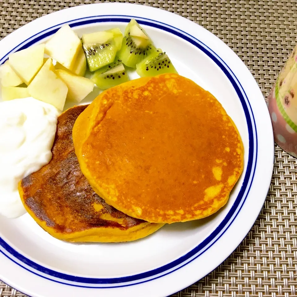 パンケーキで朝ごはん(^-^)|ミントさん