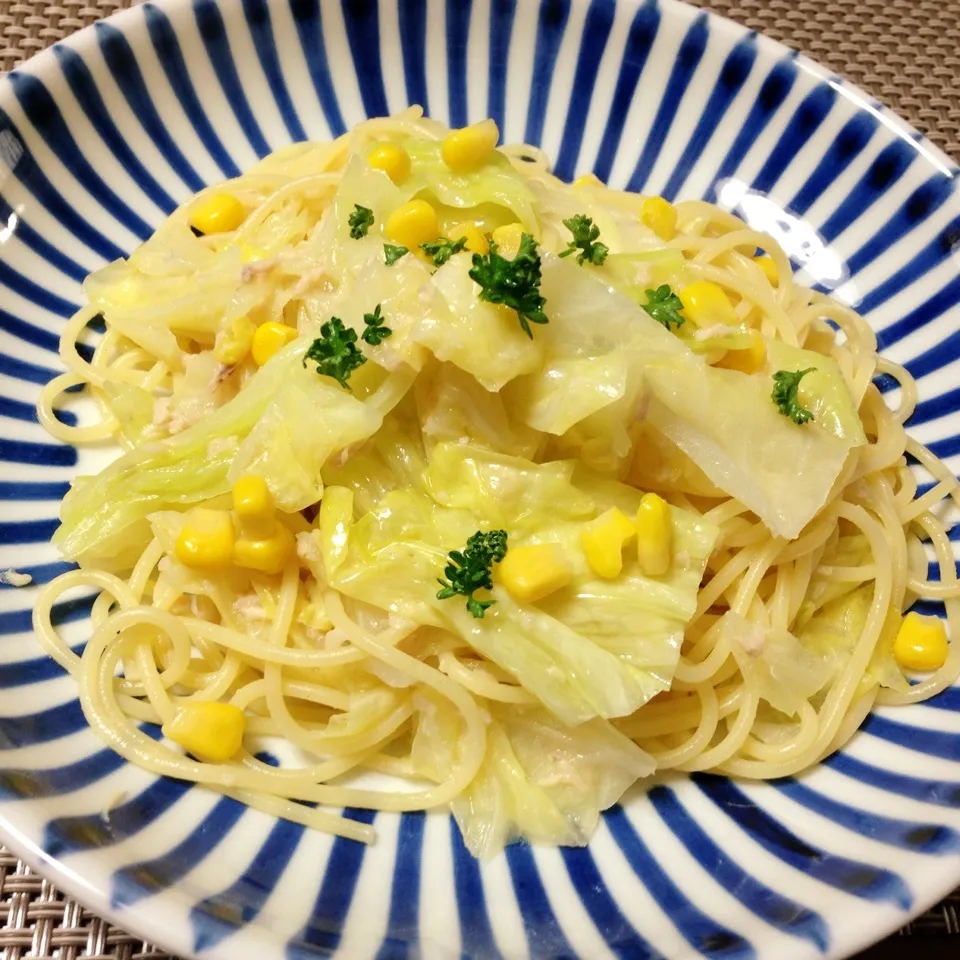 春キャベツとツナのパスタ(^^)|ミントさん