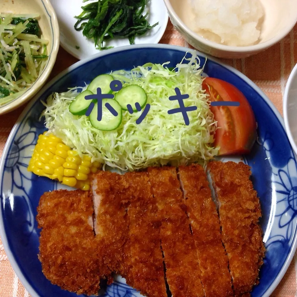 揚げたてトンカツ(o^^o)  今日の夕飯♡|ミントさん