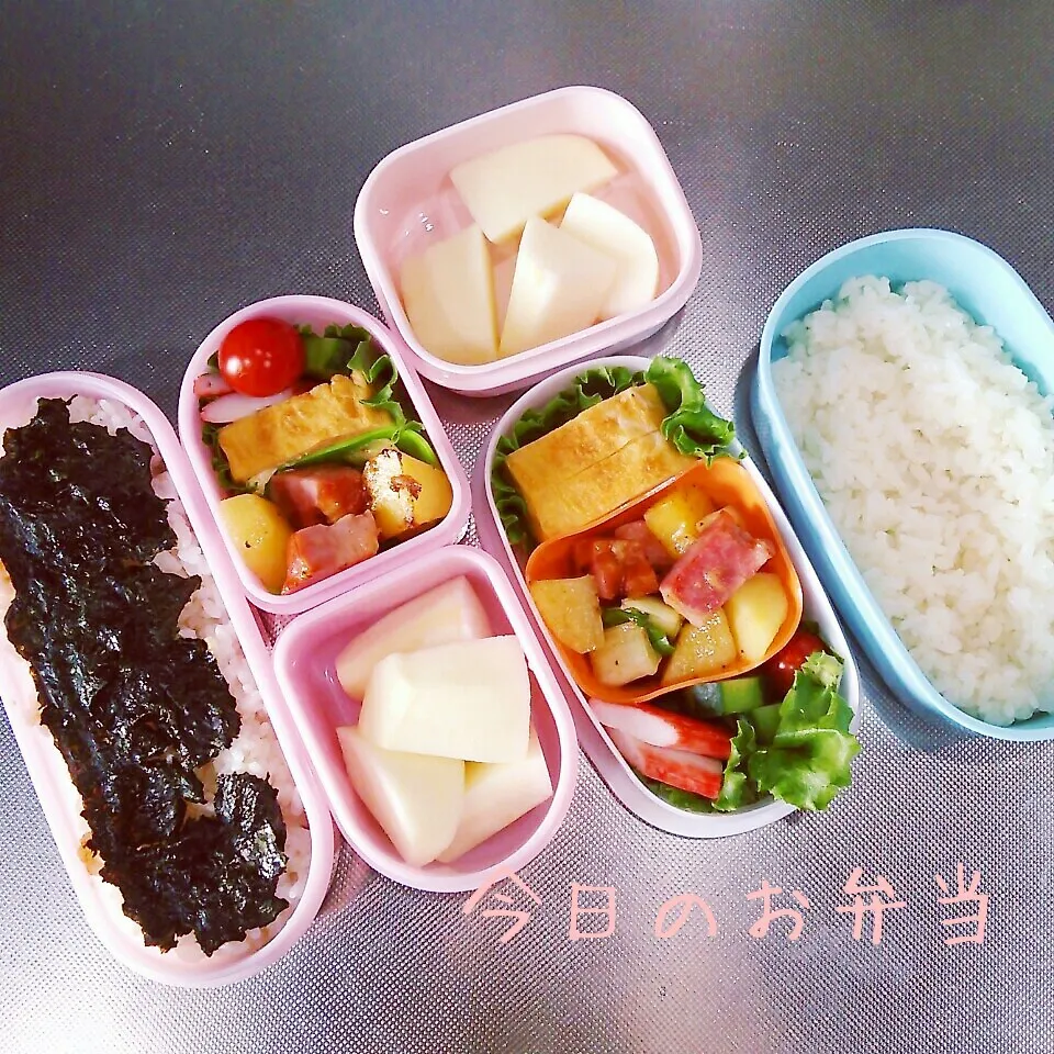 今日のお弁当 高校生娘ちゃん＆小学生娘ちゃん(*^^*)|sakuhimaさん