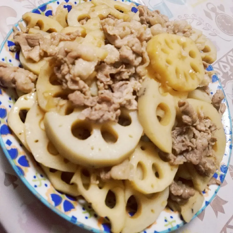 からあげビール様の豚バラ蓮根の甘辛にんにく醤油炒め♡リピ★|かなやんさん