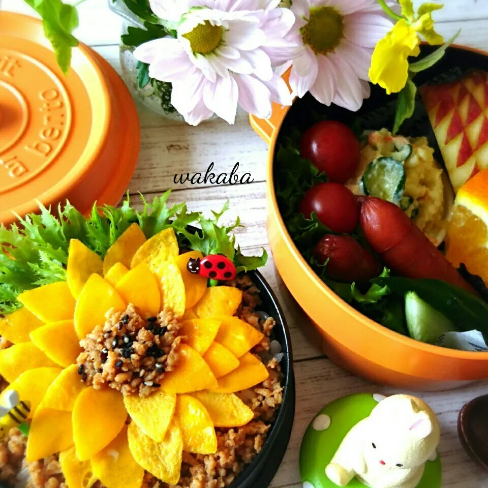 Snapdishの料理写真:🌻ひまわり弁当🌻|若葉さん