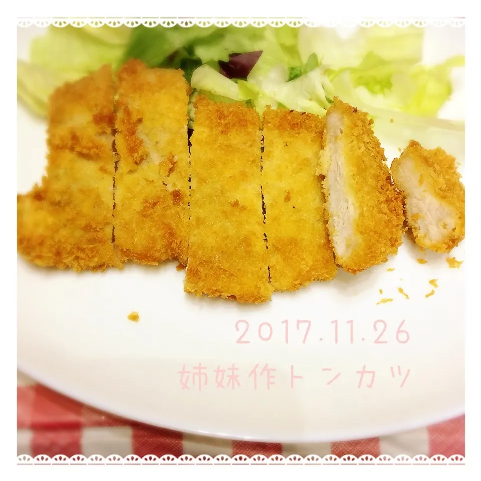 Snapdishの料理写真:姉妹作トンカツと、お弁当~♪|Kayopichiさん