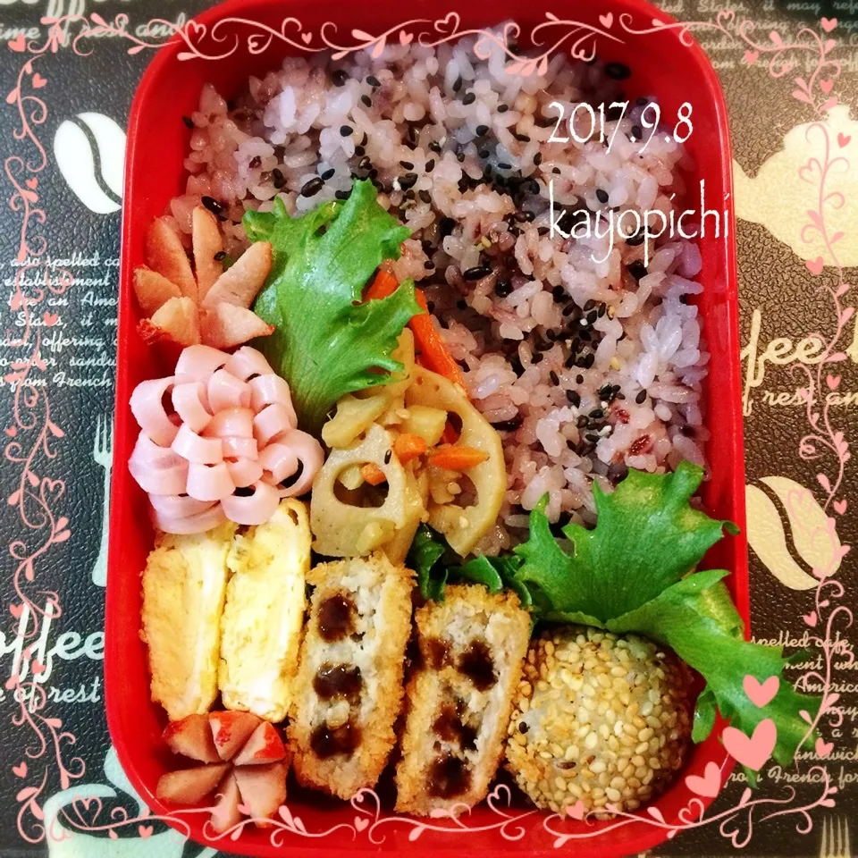 今日も黒米ご飯のお弁当~|Kayopichiさん