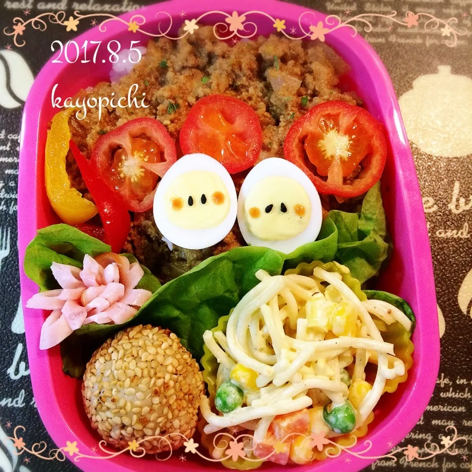 Snapdishの料理写真:AKKOちゃんのおから入りタコライスでお弁当~♪|Kayopichiさん