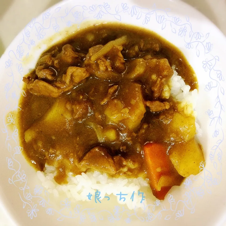 Snapdishの料理写真:娘っち作のカレーライス🍛🍴|Kayopichiさん