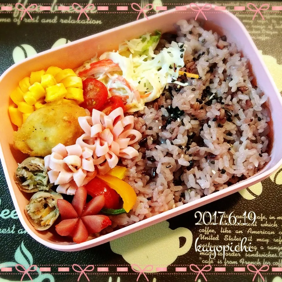 今日のお弁当~週の始まりは気合いです~~~😆|Kayopichiさん