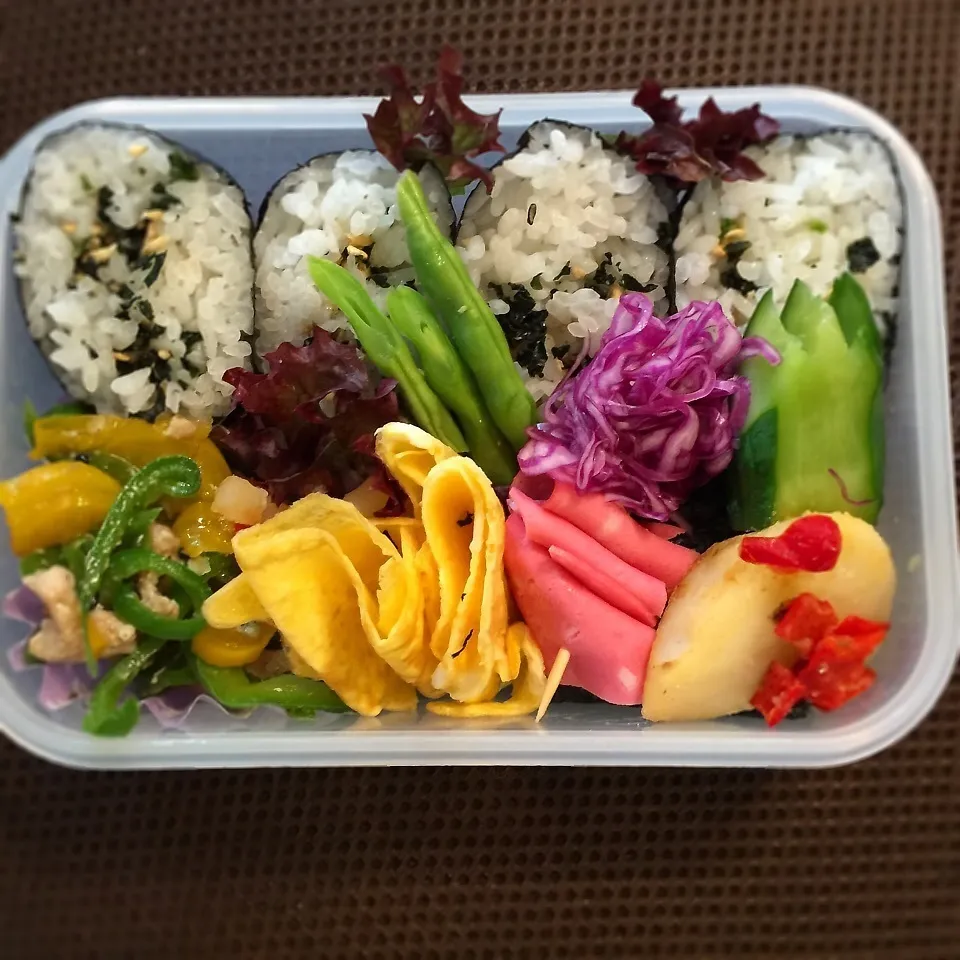 Snapdishの料理写真:久しぶりの中学生弁当♪中間もうじき…|らぴすらずり(らぴ)さん