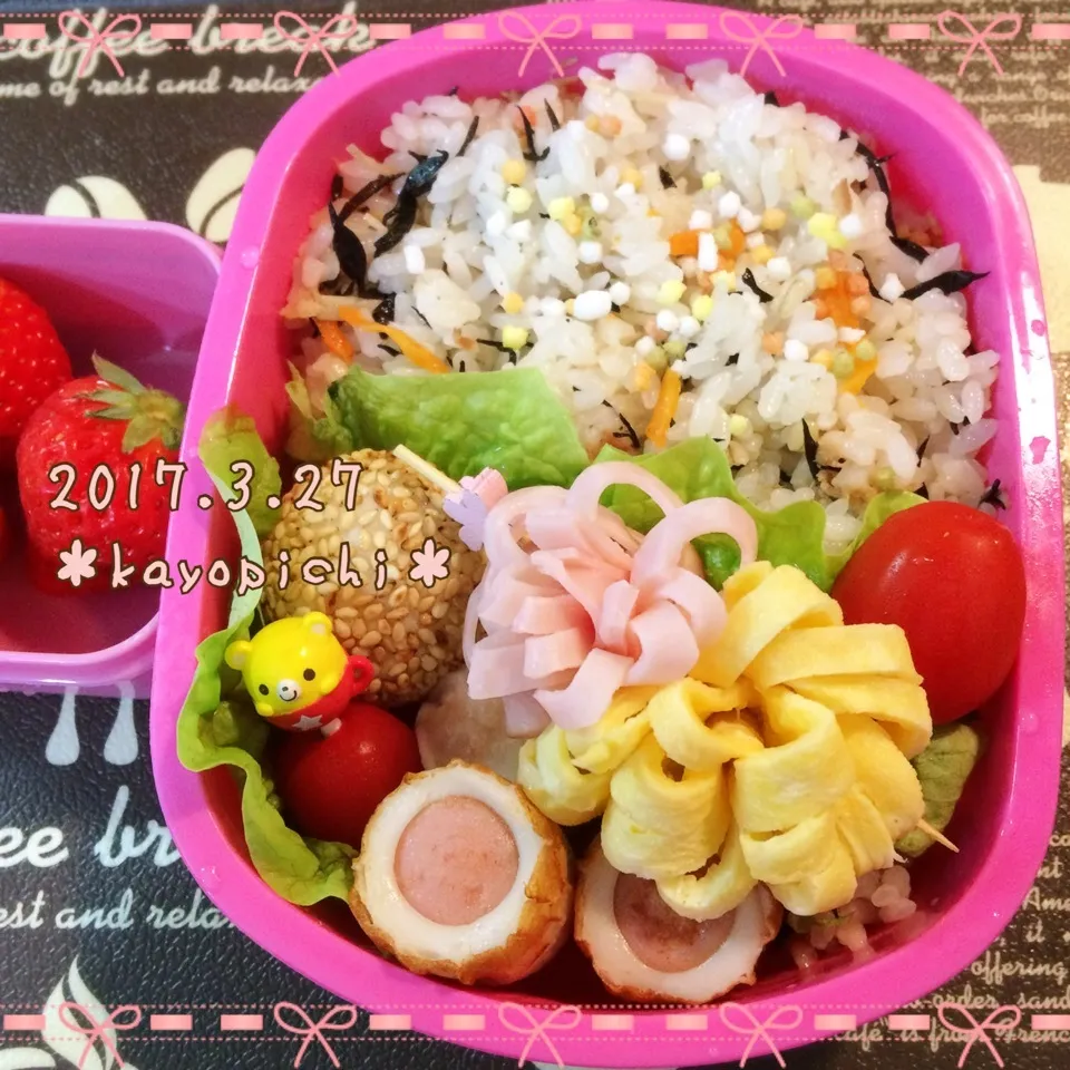 【飯研】お弁当部、鍋キューブでお留守番弁当|Kayopichiさん