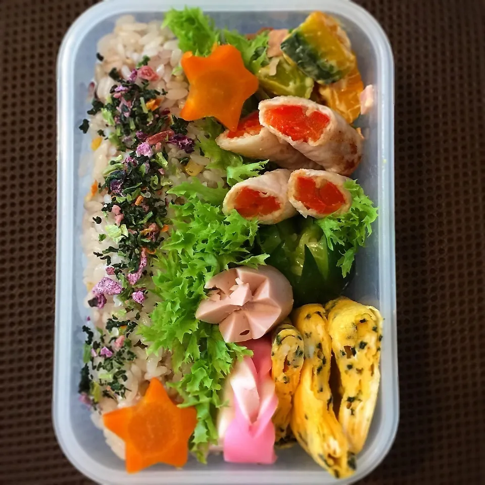 Snapdishの料理写真:中2一学期カウントダウン弁当|らぴすらずり(らぴ)さん